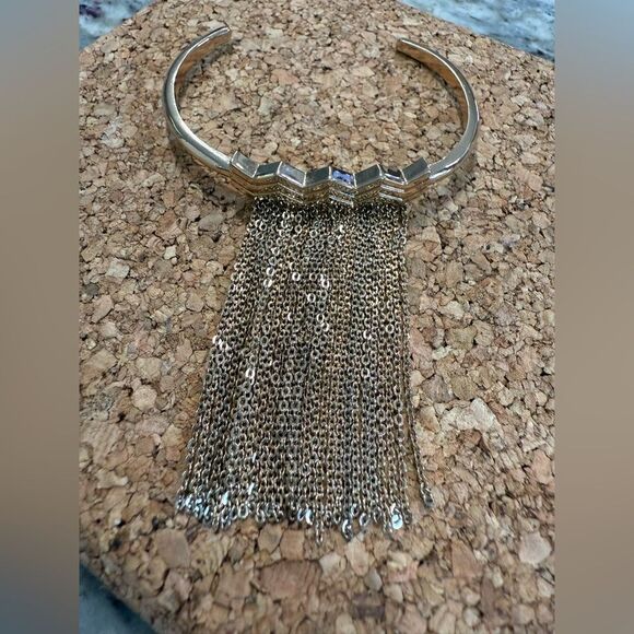 NEW NORDSTROM Elegant Gold Chain Fringe Bracelet - Picture 5 of 6